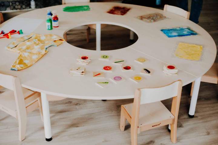 Table pour atelier sensoriel Meauzac