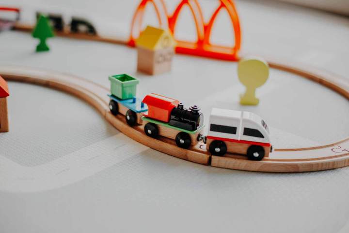 Jeu train en bois pour enfant Meauzac